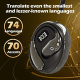 AI Real-Time Translation Headset - LED Display, 144 Languages - TeleWorld