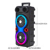5000W Portable Speaker with Microphone - 16.51 cm Heavy Bass Party Speaker,, Exciting Light Show, Karaoke Machine with Microphone And Guitar Input, Powerful Bass & Subwoofer, Long Playtime, Perfect for Outdoor Events
