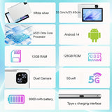 Tablet 10.1 Inch Android 14 OS Pad, 2in 1 Pad with Keyboard - TeleWorld