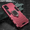 Shockproof Samsung Case with Ring, Kickstand & Magnetic Support