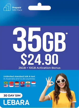 Lebara $24.90 Plan – 25GB Data + Unlimited Calls & Texts - TeleWorld Online