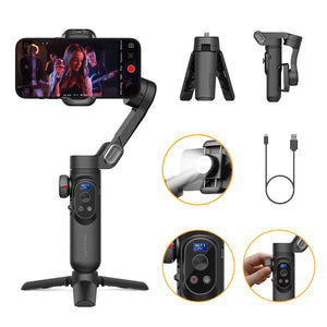 AOCHUAN XPro 3-Axis Gimbal with Fill Light for Smartphone - TeleWorld Online