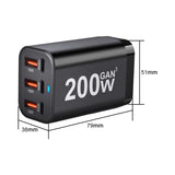 200W USB-C GaN Fast Charger – 6-Port Power Adapter for Laptop, iPhone, Samsung - TeleWorld Online