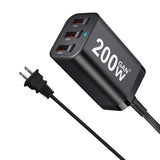 200W USB-C GaN Fast Charger – 6-Port Power Adapter for Laptop, iPhone, Samsung - TeleWorld Online