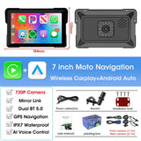 Waterproof CarPlay GPS DVR – 5" & 7" LCD for Motorcycles - TeleWorld Online