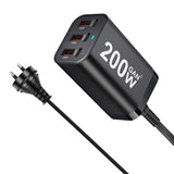 200W USB-C GaN Fast Charger – 6-Port Power Adapter for Laptop, iPhone, Samsung - TeleWorld Online