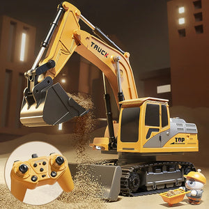 RC Excavator Toy with Music & Light – Durable & Realistic - TeleWorld Online