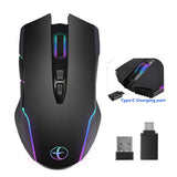 Ergonomic Wireless Mouse – 1600 DPI, 8 Buttons, Rechargeable - TeleWorld Online