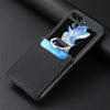 Leather Card Slot Case for Samsung Z Flip 5G – Anti-Slip - TeleWorld Online