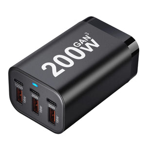 200W USB-C GaN Fast Charger – 6-Port Power Adapter for Laptop, iPhone, Samsung - TeleWorld Online