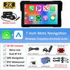 Waterproof CarPlay GPS DVR – 5" & 7" LCD for Motorcycles - TeleWorld Online