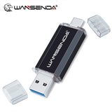 WANSENDA OTG USB Flash Drive – Dual Plug, 16GB to 512GB - TeleWorld Online