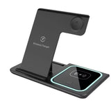 30W LED Fast Wireless Charger Stand 3 in 1 Foldable Charging Station For iPhone - TeleWorld Online