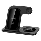 30W LED Fast Wireless Charger Stand 3 in 1 Foldable Charging Station For iPhone - TeleWorld Online