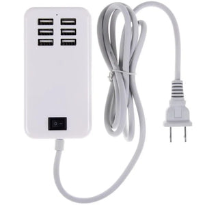 6-Port USB Hub with EU/US Plug | Fast & Reliable USB 2.0 - TeleWorld Online