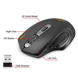 PULUZ Wireless Optical Mouse – 2000 DPI, Silent & Compact - TeleWorld Online
