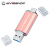 WANSENDA OTG USB Flash Drive – Dual Plug, 16GB to 512GB - TeleWorld Online