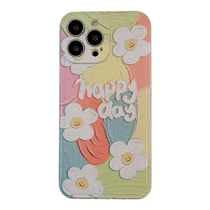 Cute Sunflower Oil Painting Case for iPhone 14 Pro Max - iPhone 7 - TeleWorld Online