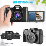 48MP 4K Vlog Camera with WiFi & 16X Zoom – Pro & Travel Use - TeleWorld Online