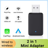 2025 2-in-1 Wireless CarPlay & Android Auto Adapter - TeleWorld Online