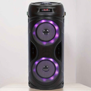 Large Wireless Speaker with Bass Boombox, Stereo Sound, TWS, TF Card Support - Portable Outdoor Speaker for TV, PC, Smartphone, and More - USB-C Charging, No Battery Included, Party Disco Light Feature, Outdoor Wireless Speak
