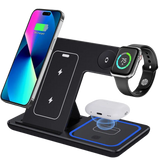 30W Wireless Charger Stand 3 in 1 Foldable Charging Station for iPhone