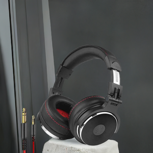 Wired DJ Headphones with Microphone - Professional Studio Pro Sound