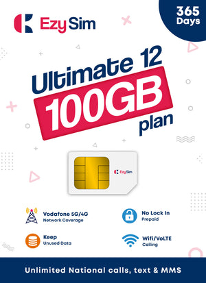 EzySim Ultimate 12 Plan | 150GB Data – 12 Months - TeleWorld Online